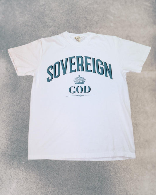 Vintage Christian T-Shirt: Ringspun Cotton Comfort Colors Tee, Sovereign God Design