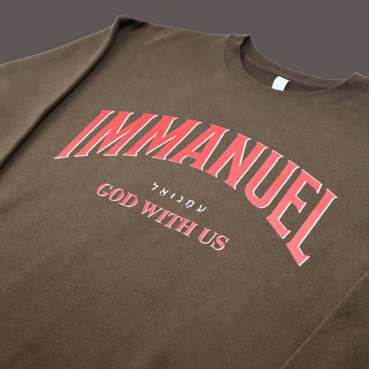 Immanuel Sweatshirt | Christian Heavyweight Sweatshirt | God With Us Sweater | Faith-Based Gift for Men & Women | Unisex Christian Apparel