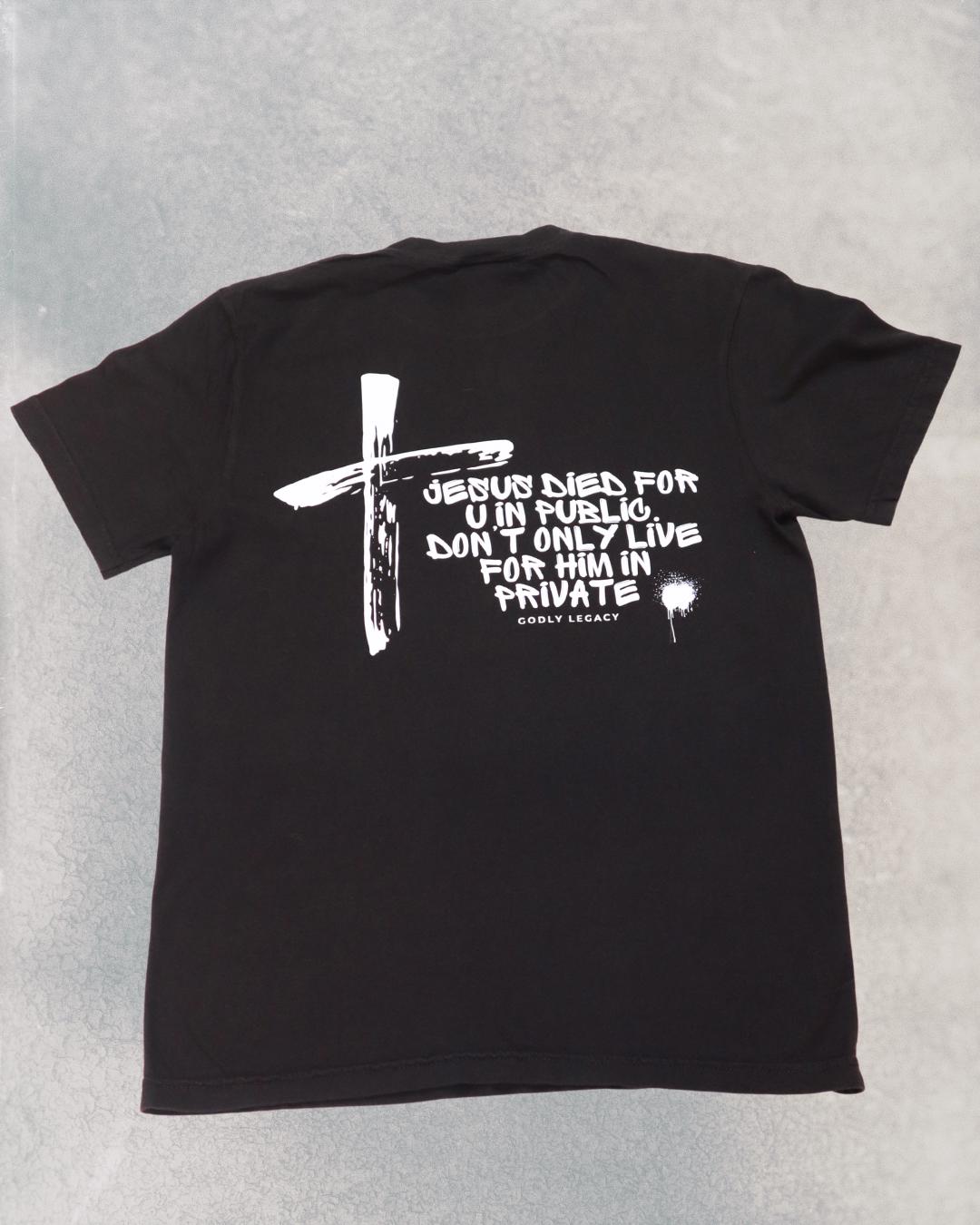 Heavyweight Unisex Christian T Shirt Comfort Colors Cotton Tee Cross Design Godly Legacy