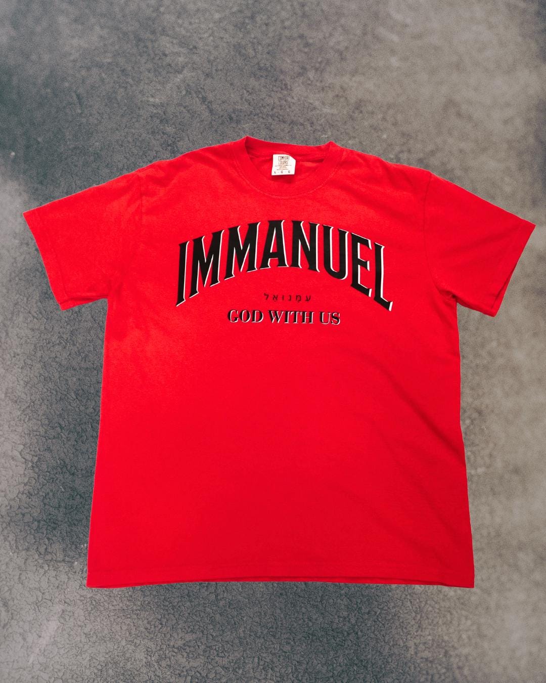 Immanuel Christian T-Shirt: Heavyweight Ringspun Cotton Comfort Colors Tee