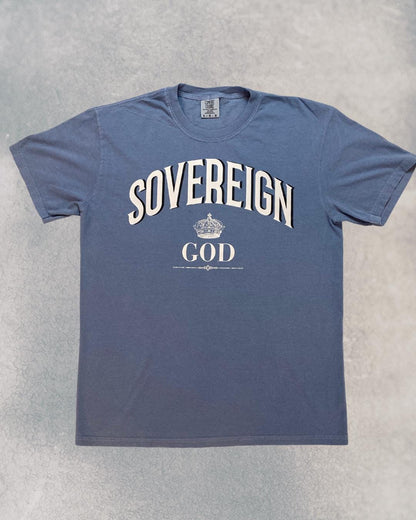 Vintage Christian T-Shirt: Ringspun Cotton Comfort Colors Tee, Sovereign God Design