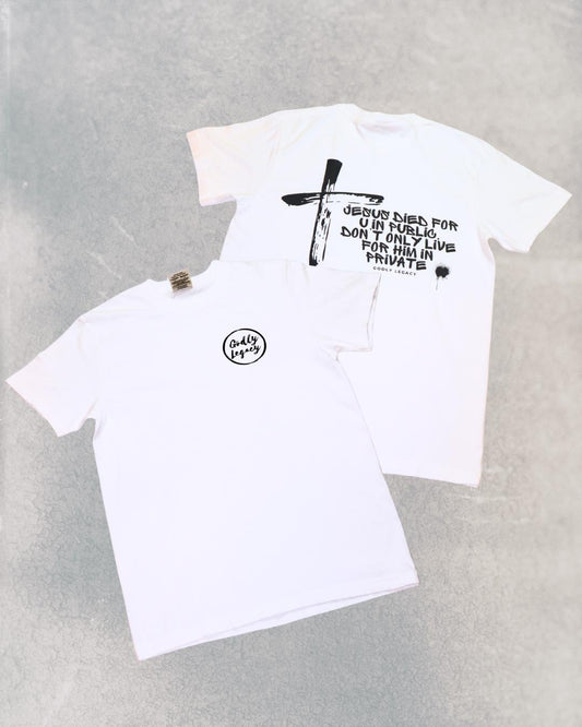 Heavyweight Unisex Christian T Shirt Comfort Colors Cotton Tee Cross Design Godly Legacy