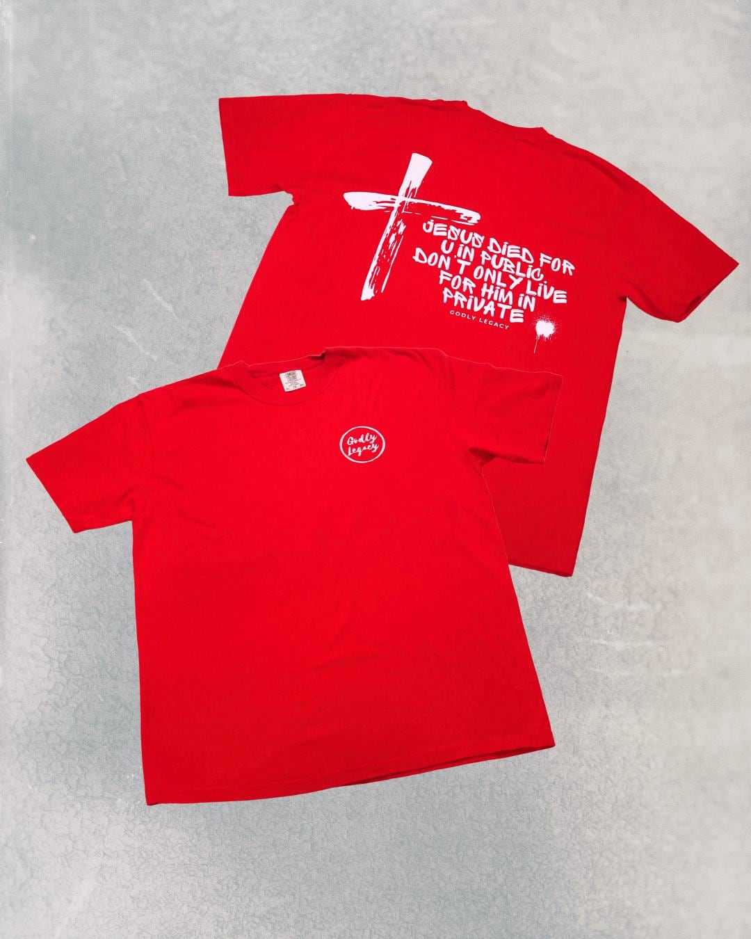 Heavyweight Unisex Christian T Shirt Comfort Colors Cotton Tee Cross Design Godly Legacy