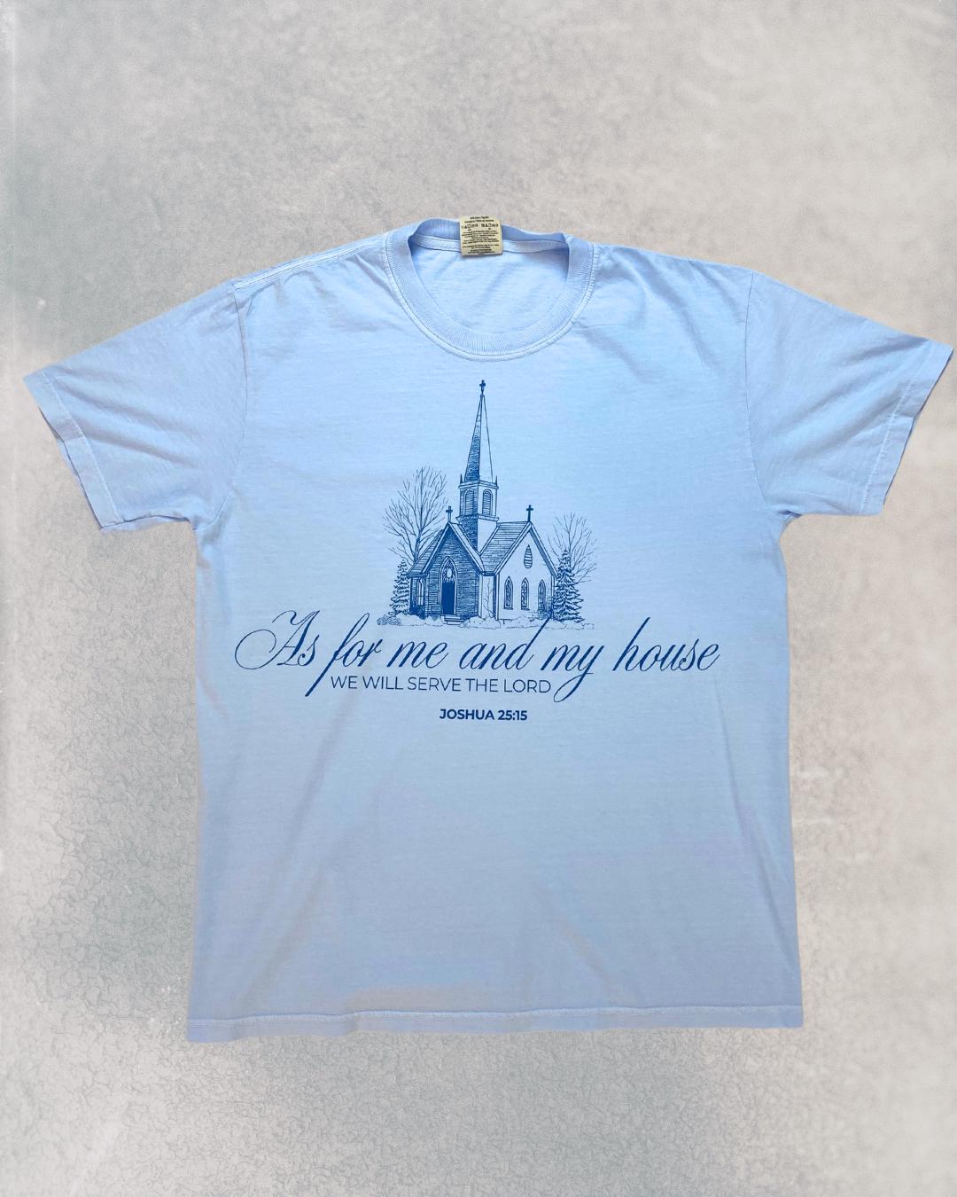 Heavyweight Unisex Christian T Shirt Ringspun Cotton Garment Dyed Comfort Colors Tee Joshua 25:15 Design Godly Legacy
