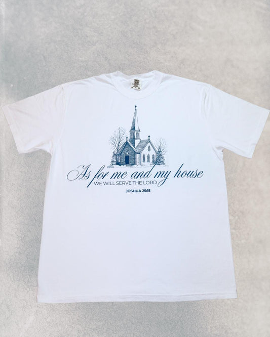 Heavyweight Unisex Christian T Shirt Ringspun Cotton Garment Dyed Comfort Colors Tee Joshua 25:15 Design Godly Legacy