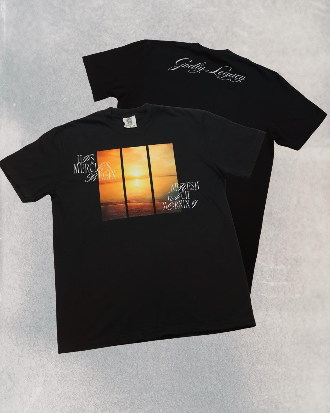 Heavyweight Unisex Christian T Shirt Ringspun Cotton Garment Dyed Comfort Colors Tee Lamentation 3:23 Design Godly Legacy