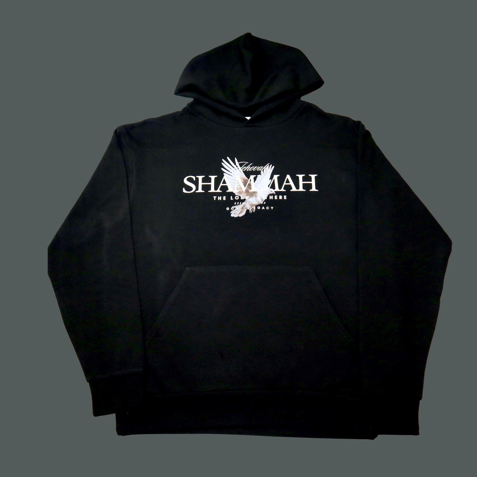 Jehovah Shammah Hoodie | Unisex Christian Heavyweight Hoodie | Bible Verse Faith Hoodie | God Is There Hoodie