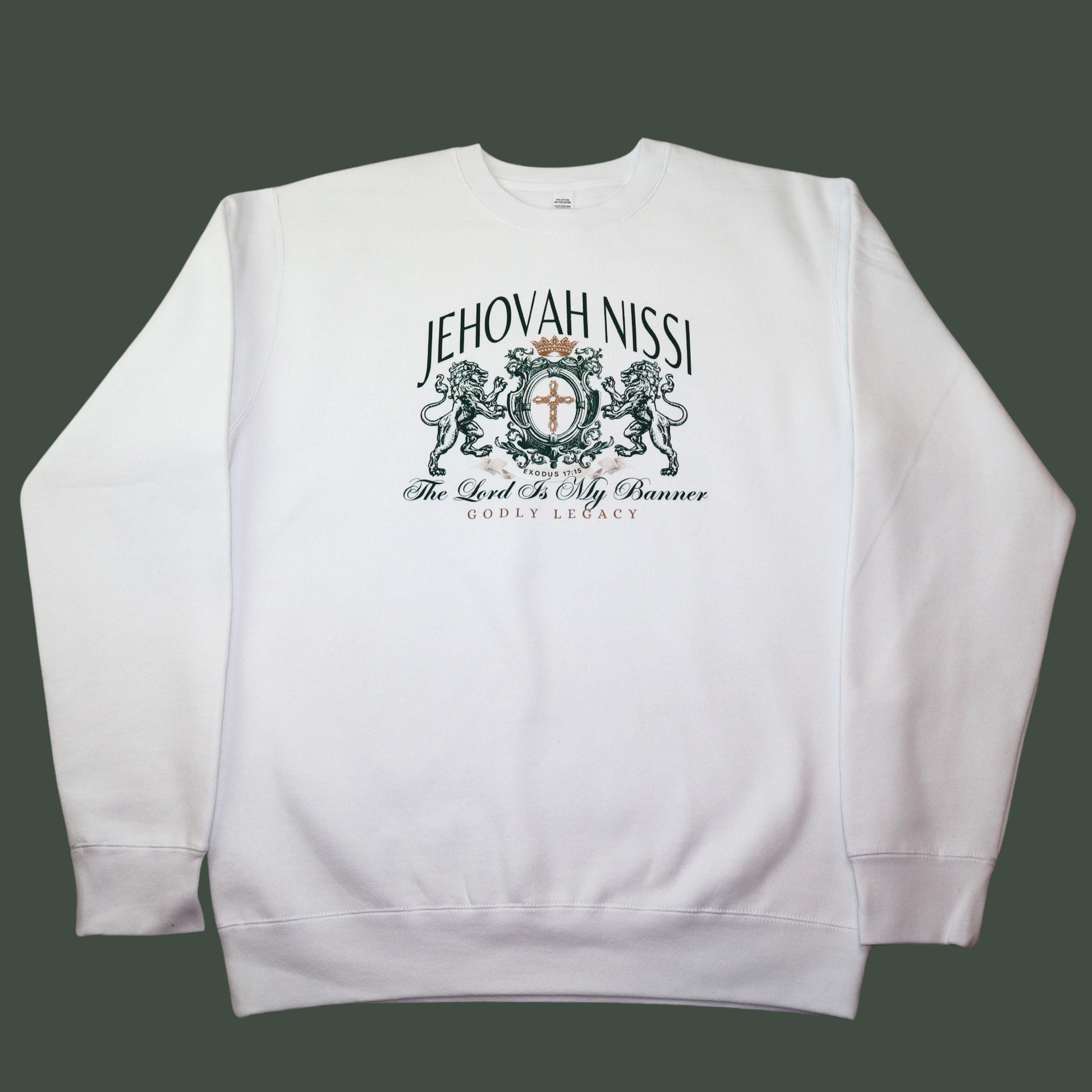 Jehovah Nissi Sweatshirt | Christian Heavyweight Sweatshirt | The Lord Is My Banner | Faith-Based Gift | Unisex Christian Apparel