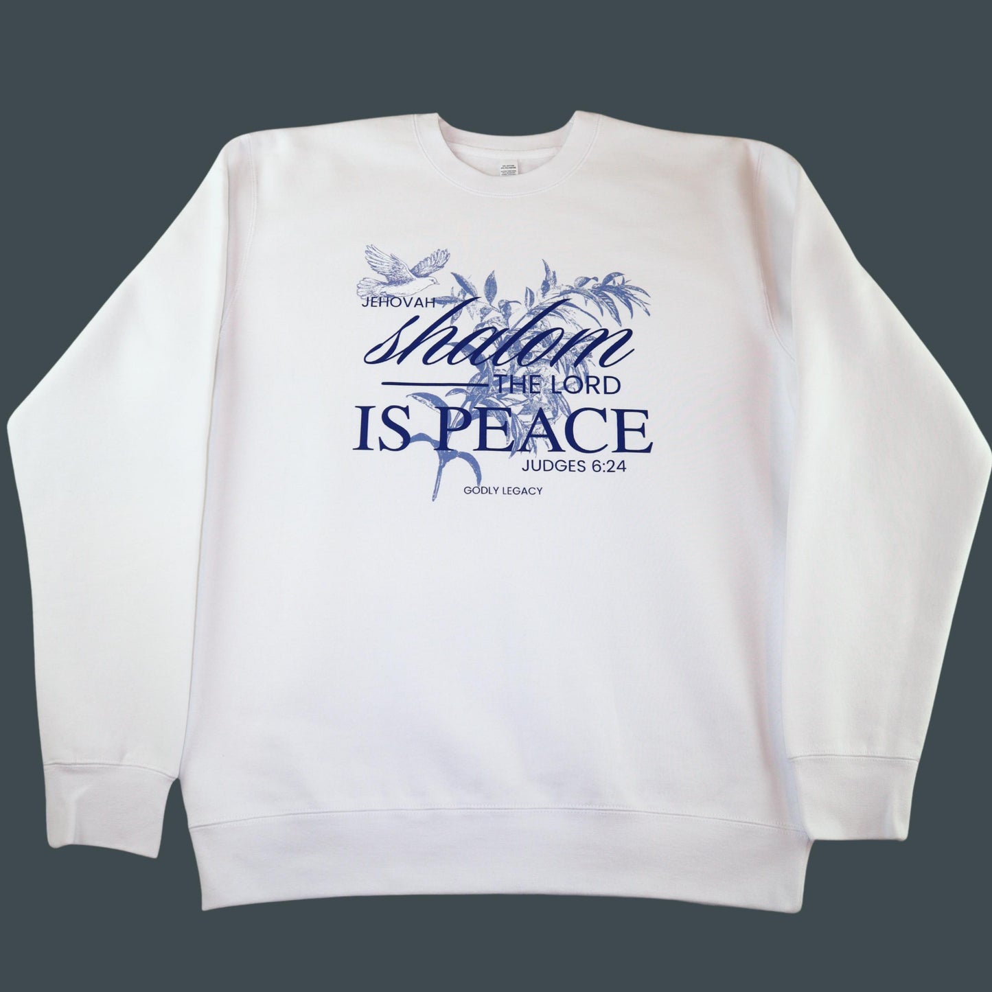 Jehovah Shalom Sweatshirt | Christian Heavyweight Sweatshirt | The Lord Is Peace Sweatshirt | Faith-Based Gift | Unisex Christian Apparel