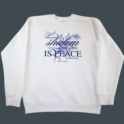 Jehovah Shalom Sweatshirt | Christian Heavyweight Sweatshirt | The Lord Is Peace Sweatshirt | Faith-Based Gift | Unisex Christian Apparel