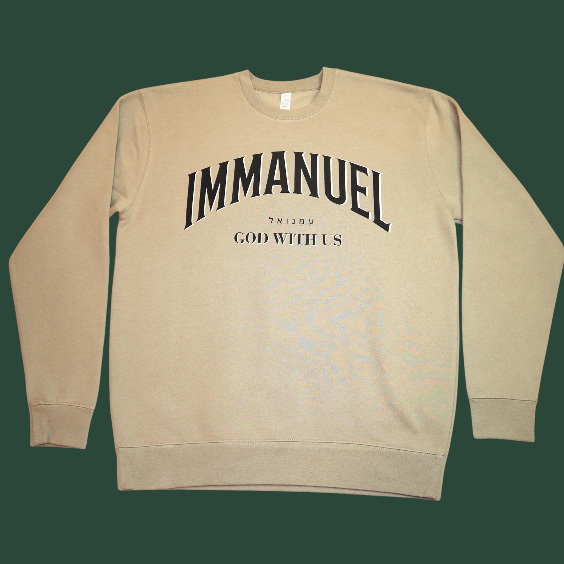 Immanuel Sweatshirt | Christian Heavyweight Sweatshirt | God With Us Sweater | Faith-Based Gift for Men & Women | Unisex Christian Apparel