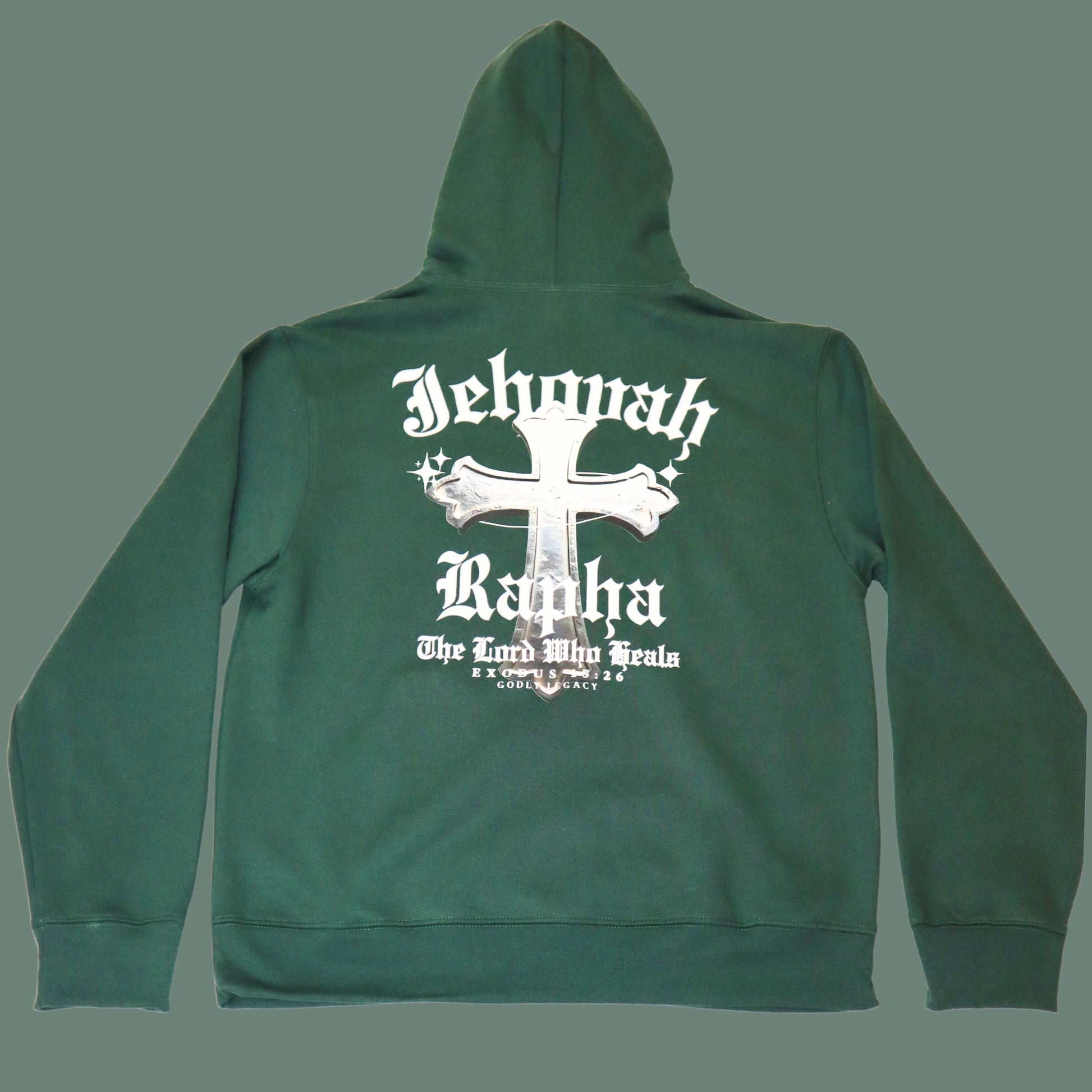 Jehovah Rapha Hoodie | Unisex Christian Heavyweight Hoodie | Bible Verse Faith Hoodie | The Lord Who Heals Hoodie
