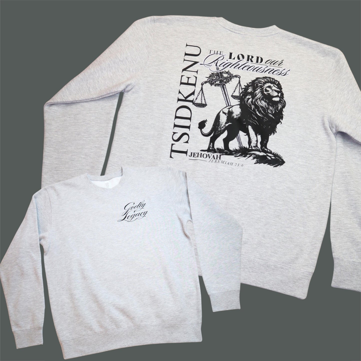 Jehovah Tsidkenu Sweatshirt | Christian Heavyweight Sweatshirt | The Lord Our Righteousness | Faith-Based Gift | Unisex Christian Apparel