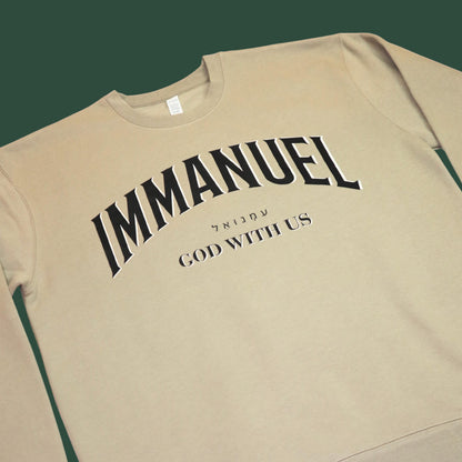 Immanuel Sweatshirt | Christian Heavyweight Sweatshirt | God With Us Sweater | Faith-Based Gift for Men & Women | Unisex Christian Apparel